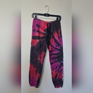 Victoria’s Secret PINK Tie Dye Joggers Pink Black Lounge Sweatpants Size M